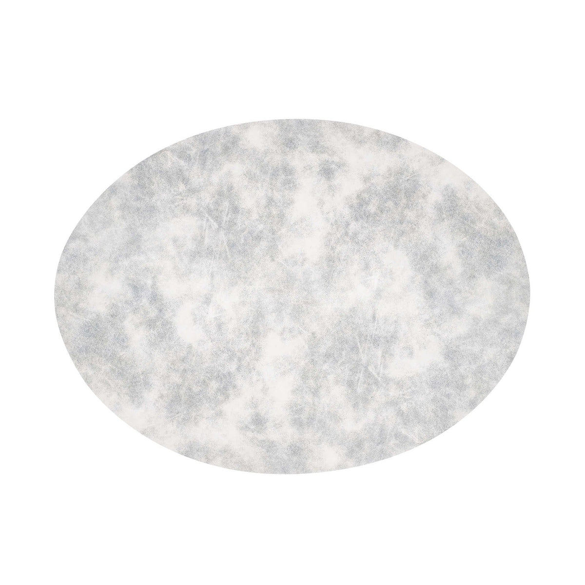 Shiny Tovaglietta Americana Ovale in Poliuretano Argento 44,5x33 cm 6 Pezzi