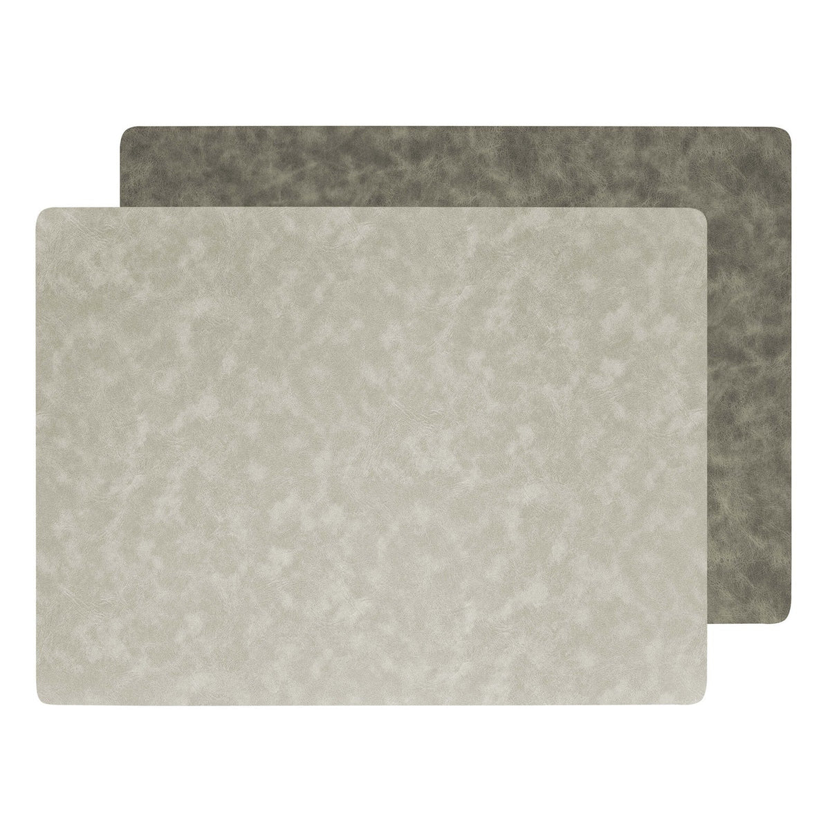Suede Tovaglietta Americana Rettangolare Double Face Grigia 44,5x33 cm 6 Pezzi