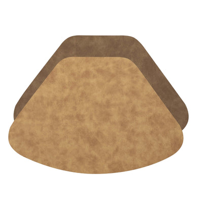 Suede Fan Tovaglietta Americana Double Face Marrone 48x32 cm 6 Pezzi