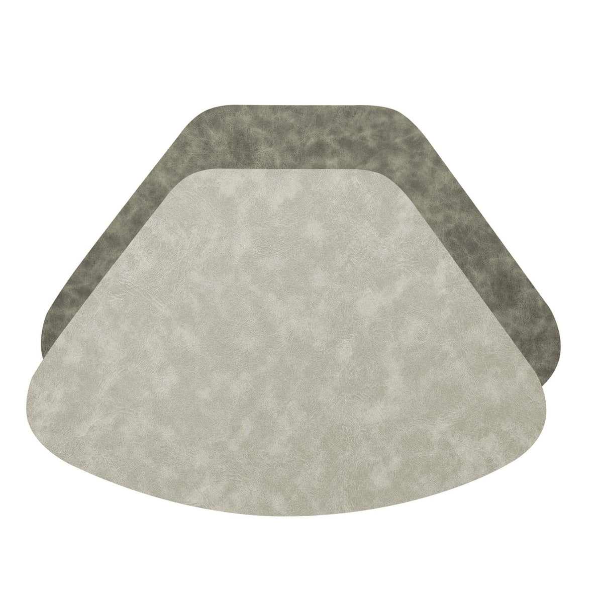 Suede Fan Tovaglietta Americana Double Face Grigia 48x32 cm 6 Pezzi