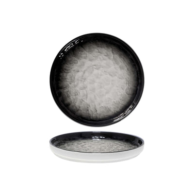 Shade Nero Piatto Piano Impilabile New Bone China 15 cm 12 Pezzi