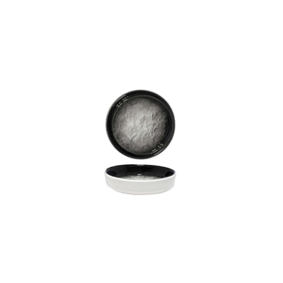 Shade Nero Piattino Impilabile New Bone China 7,8 cm 24 Pezzi