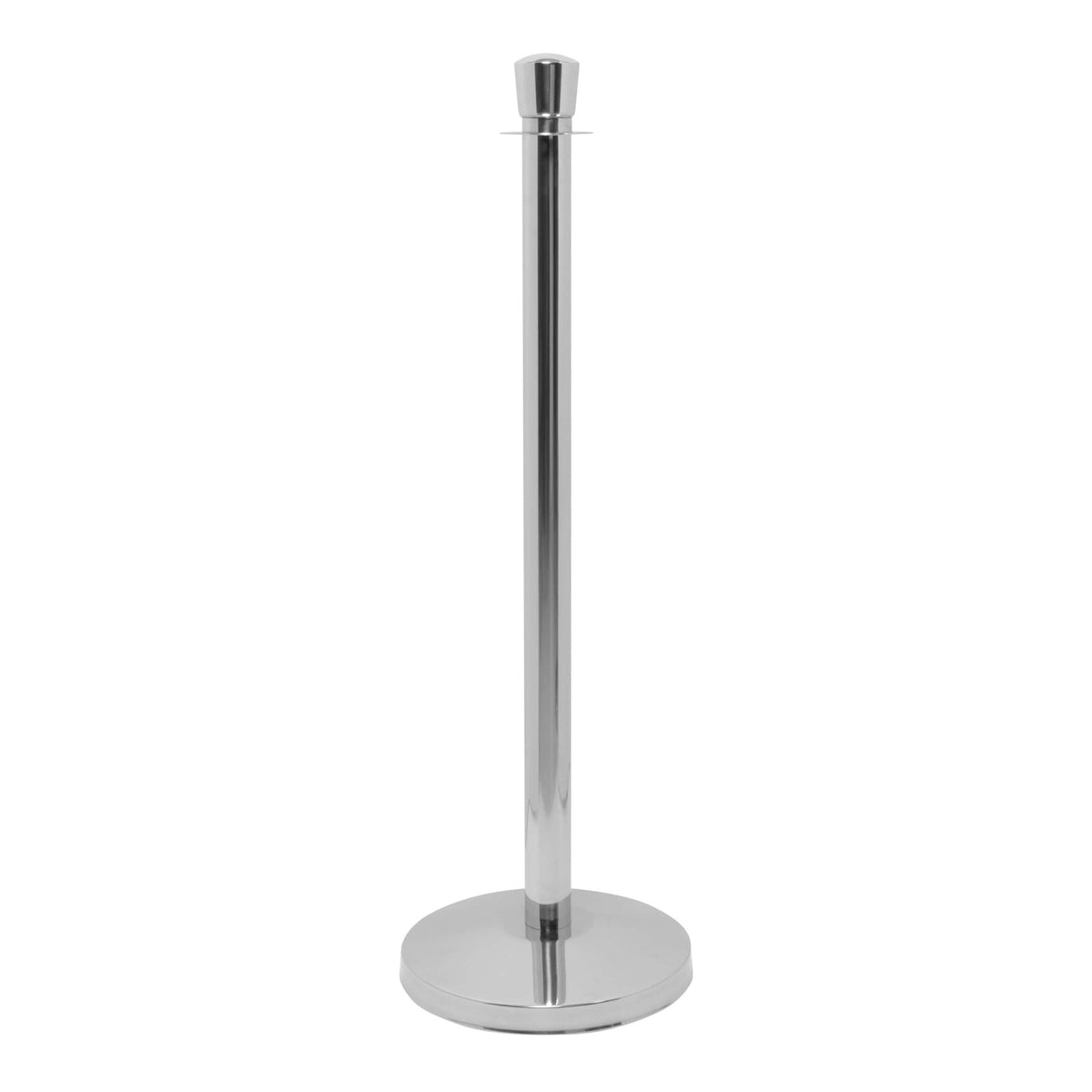 Colonna Delimita Corsia in Acciaio Inox Cromato Ø 33 cm H 100 Set 2 Pezzi