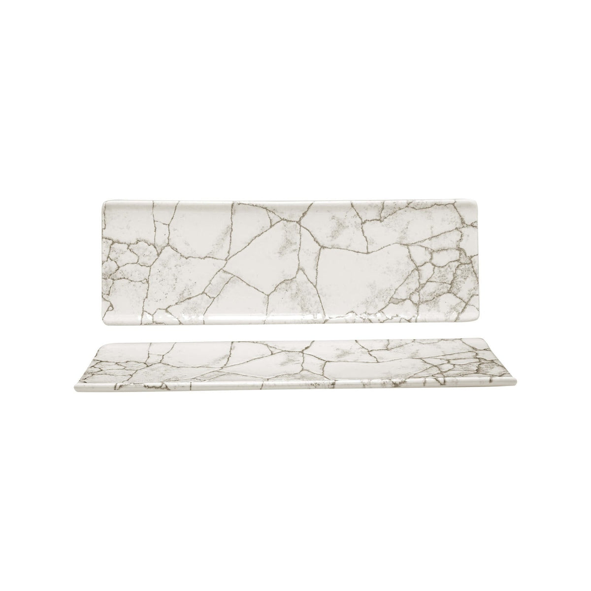 Churchill Studio Prints Kintsugi Grigio Agata Vassoio Ovale 32,3x10,5 cm 6 Pezzi