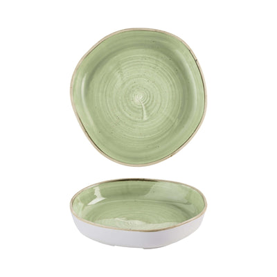 Churchill Stonecast Sage Green Piatto Fondo Organic Impilabile 20 cm 6 Pezzi