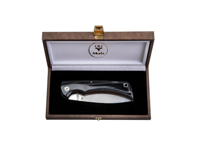 Muela FOLDING MICARTA BLACK DAMASCUS BX-9M.DX