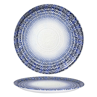 Saturnia Alchimia Blu Piatto Pizza Napoli Porcellana 33 cm 6 Pezzi