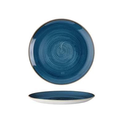 Churchill Stonecast Java Blue Puntinato Piatto Piano 28,8 cm 12 Pezzi