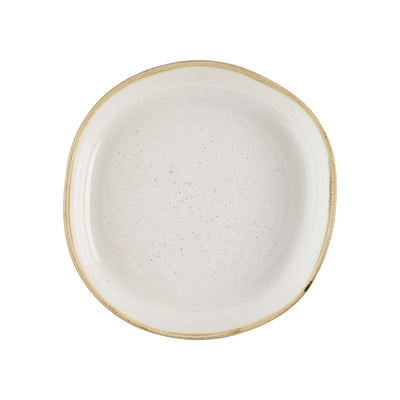 Churchill Stonecast Bianco Puntinato Piatto Fondo Organic Impilabile 23 cm 6 Pezzi