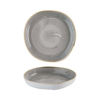 Churchill Stonecast Grigio Piatto Fondo Organic Impilabile 23 cm 6 Pezzi