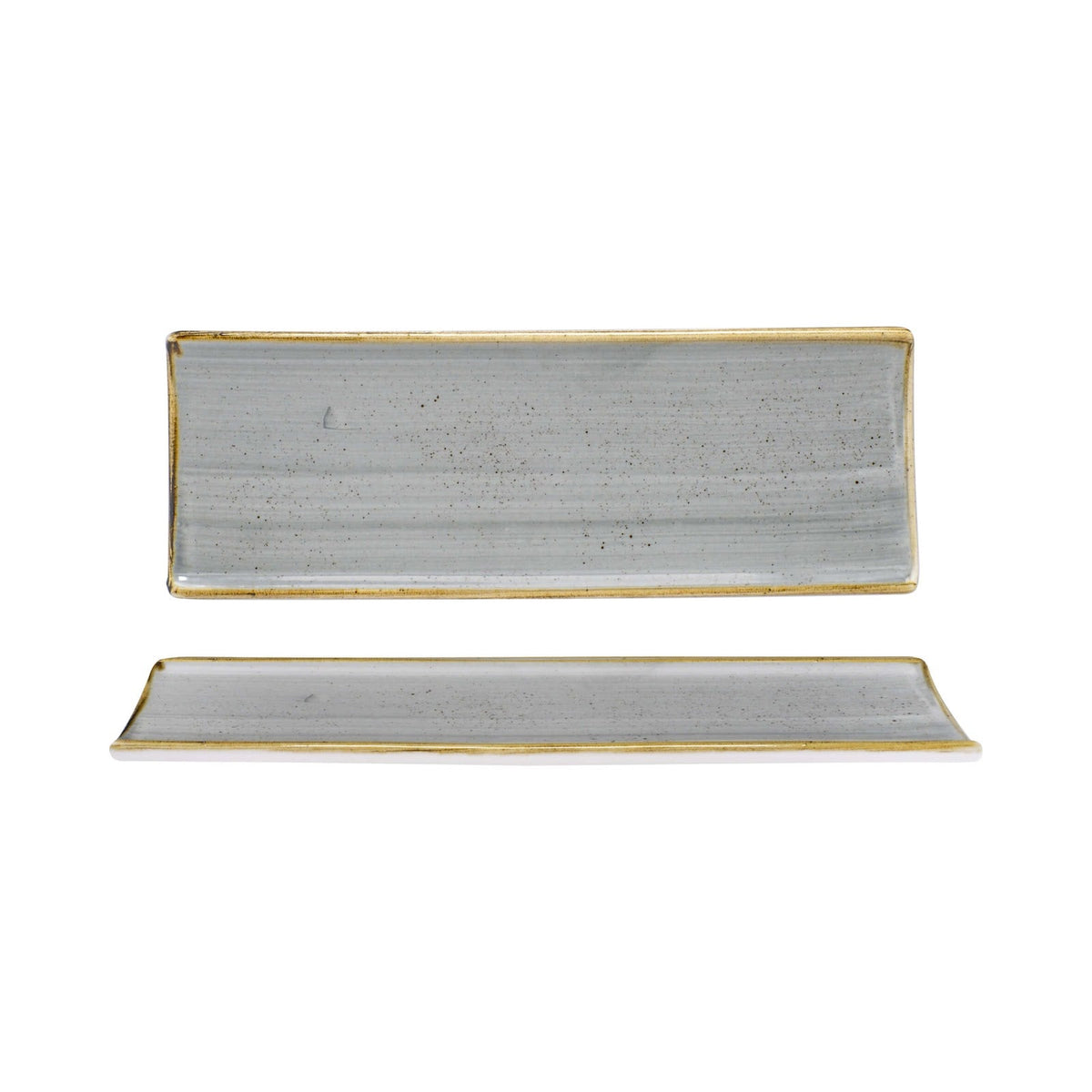 Churchill Stonecast Grigio Vassoio Rettangolare 24,7x8,8 cm 6 Pezzi