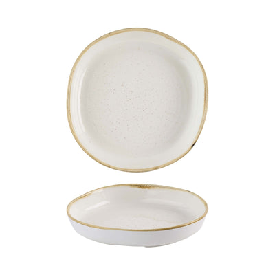 Churchill Stonecast Bianco Piatto Fondo Organic Impilabile 20 cm 6 Pezzi