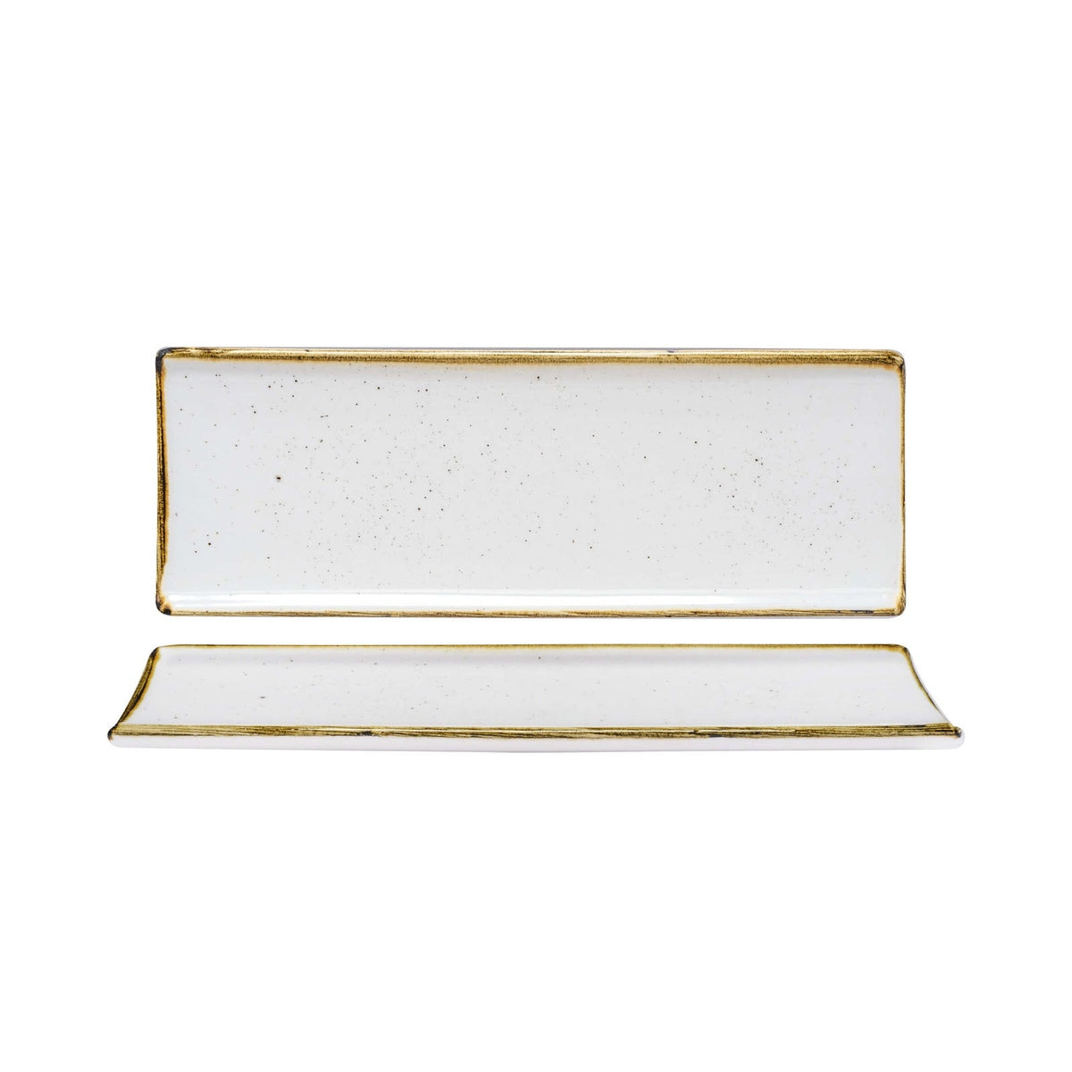 Churchill Stonecast Bianco Vassoio Rettangolare 24,7x8,8 cm 6 Pezzi