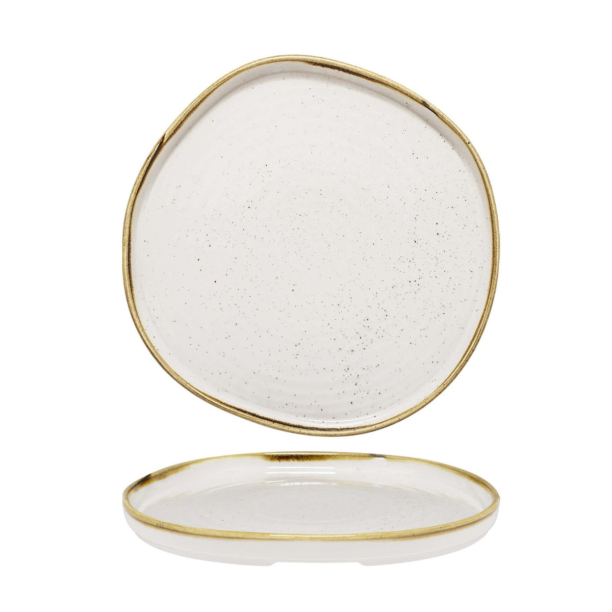 Churchill Stonecast Bianco Piatto Piano Organic Impilabile 25,5 cm 6 Pezzi
