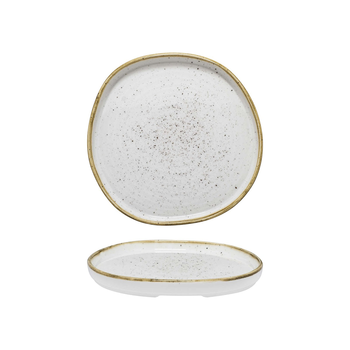 Churchill Stonecast Bianco Piatto Piano Organic Impilabile 21 cm 6 Pezzi