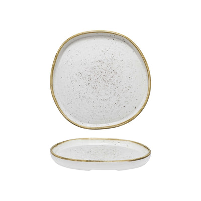 Churchill Stonecast Bianco Piatto Piano Organic Impilabile 21 cm 6 Pezzi