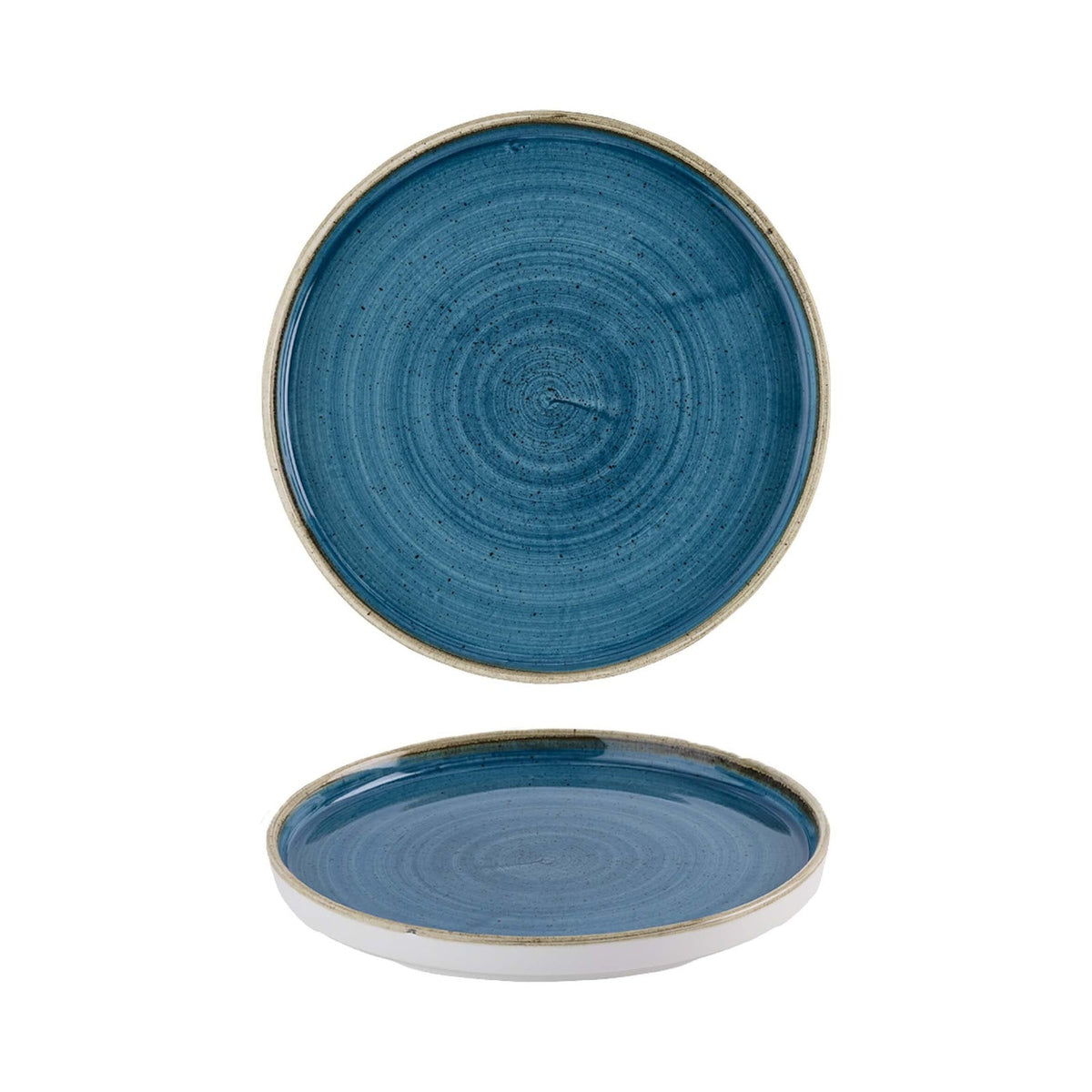 Churchill Stonecast Java Blue Piatto Piano Impilabile 21 cm 6 Pezzi