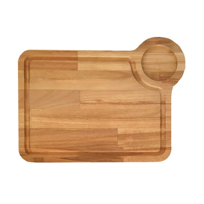 Tagliere in Legno di Faggio con Raccogliliquidi e Inserto 37x28 cm H 1,9 cm 1 Pezzo