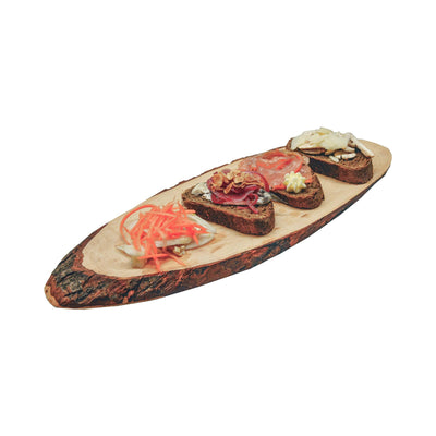 Tagliere in Legno di Ontano con Corteccia 50x20 cm H 2 cm 1 Pezzo