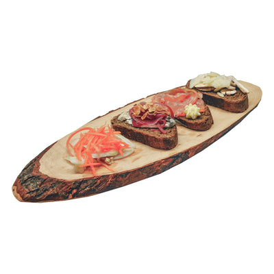 Tagliere in Legno di Ontano con Corteccia 60x21 cm H 2 cm 1 Pezzo