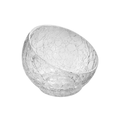 Crackle Coppa Inclinata in Vetro Trasparente Ø 15 cm H 12,5