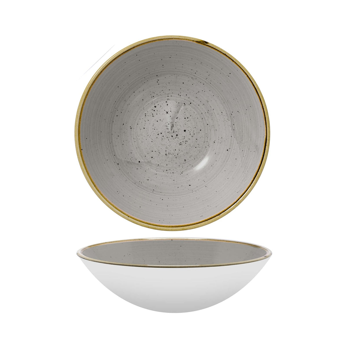 Churchill Stonecast Grigio Puntinato Insalatiera 22,2 cm 6 Pezzi