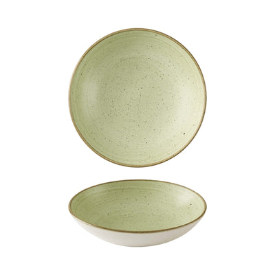 Churchill Stonecast Raw Verde Piatto Fondo 24,8 cm 12 Pezzi
