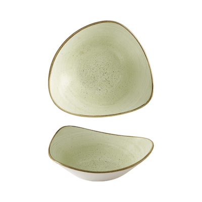 Churchill Stonecast Raw Verde Piatto Fondo Triangolare 23,5 cm 12 Pezzi