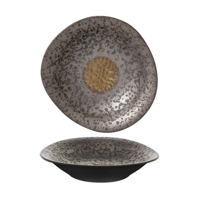 Agorà Organic Piatto Fondo in Stoneware Reactive 22 cm 6 Pezzi