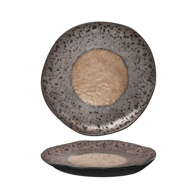Agorà Organic Piatto Frutta in Stoneware Reactive 21 cm 6 Pezzi