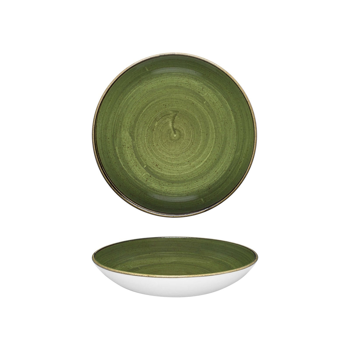 Churchill Stonecast Sorrel Green Piatto Fondo 24,8 cm 12 Pezzi