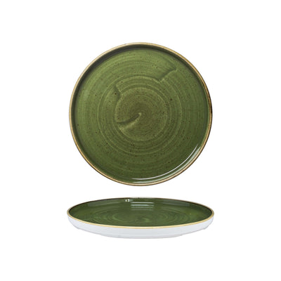 Churchill Stonecast Sorrel Green Piatto Piano Impilabile 26 cm 6 Pezzi