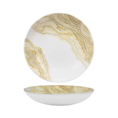 Churchill Tide Gold Piatto Fondo Ceramica Ø 24,8 cm 12 Pezzi