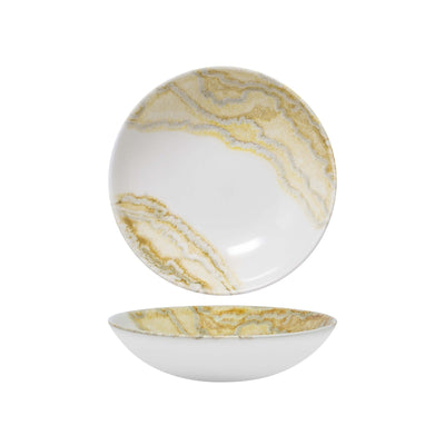 Churchill Tide Gold Piatto Fondo Ceramica Ø 18,2 cm 12 Pezzi