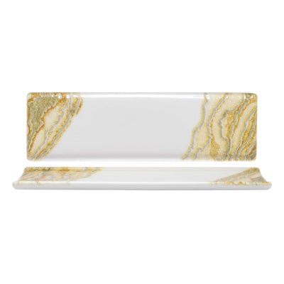Churchill Tide Gold Vassoio Rettangolare Ceramica 32,3x10,5 cm 6 Pezzi