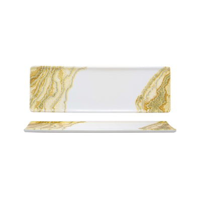 Churchill Tide Gold Vassoio Rettangolare Ceramica 29,5x8,8 cm 6 Pezzi