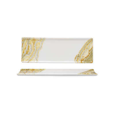 Churchill Tide Gold Vassoio Rettangolare Ceramica 24,7x8,8 cm 6 Pezzi