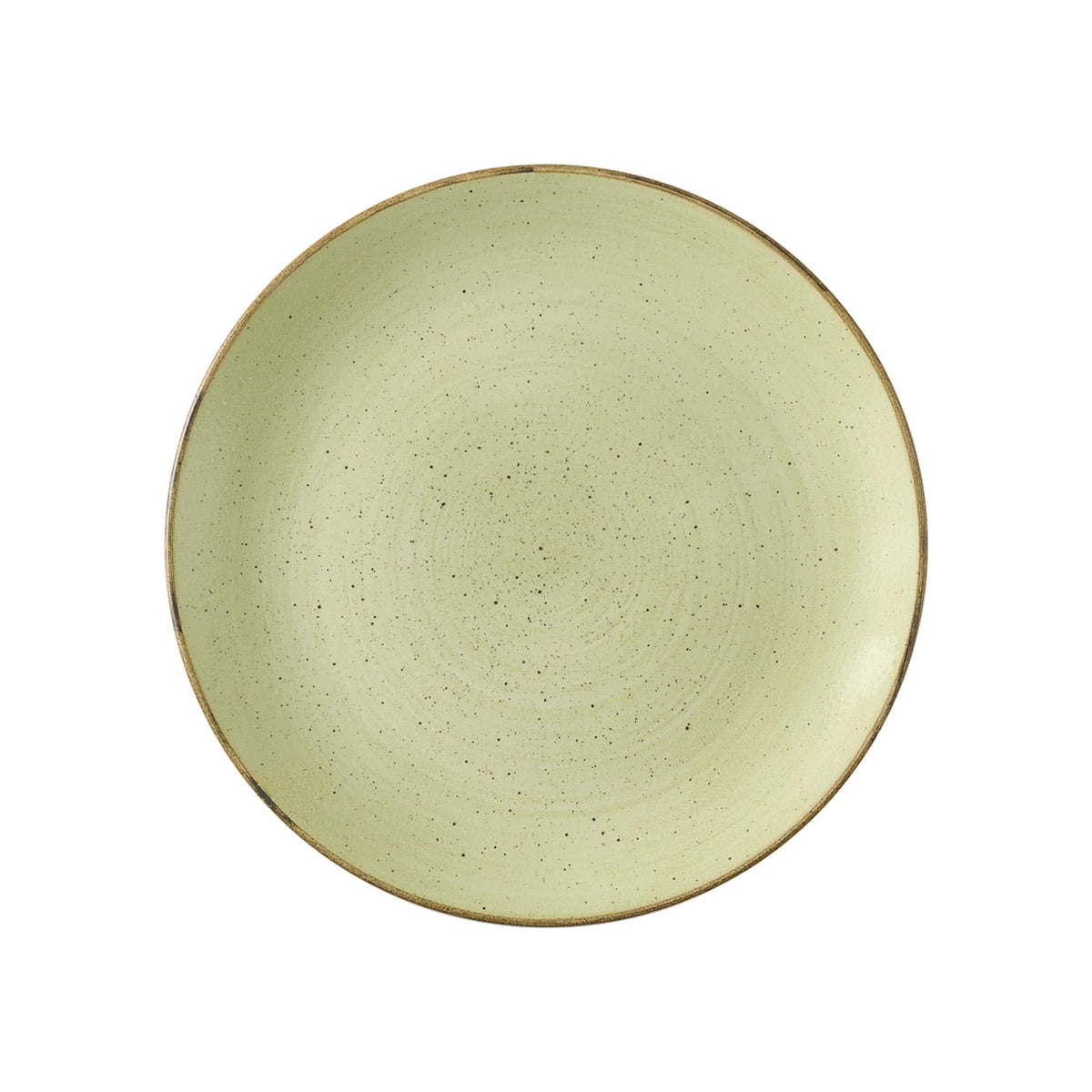 Churchill Stonecast Raw Verde Piatto Piano in Ceramica 28,8 cm 12 Pezzi