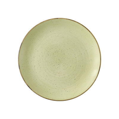 Churchill Stonecast Raw Verde Piatto Piano in Ceramica 28,8 cm 12 Pezzi