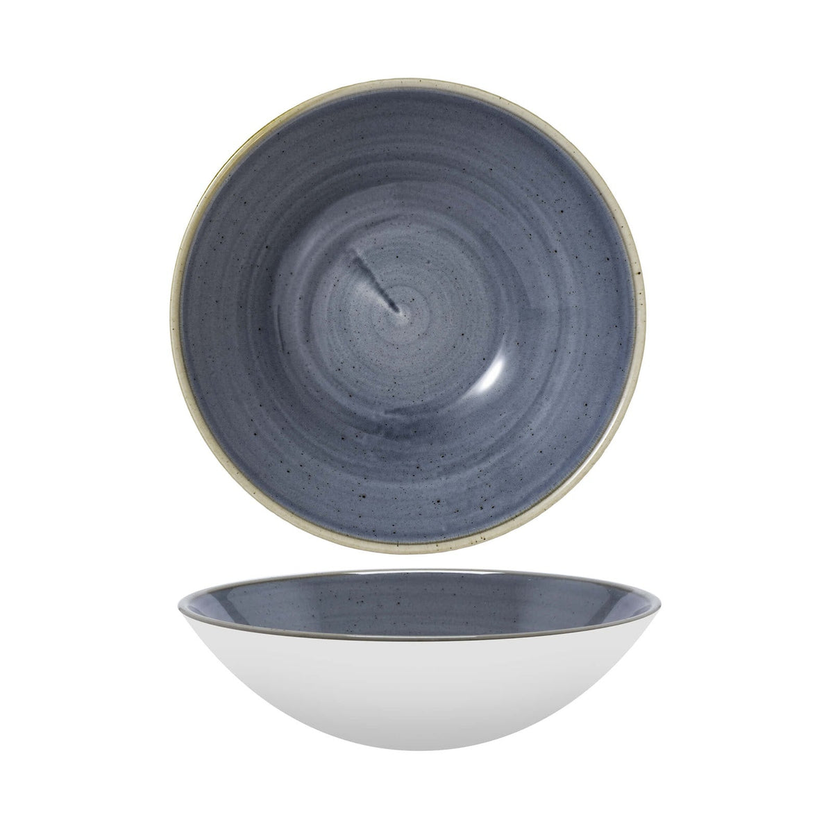 Churchill Stonecast Blueberry Insalatiera Ceramica Puntinata 22,2 cm 6 Pezzi