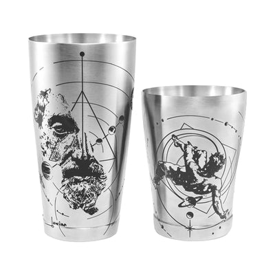 Boston Kenko Mythos Shaker Tin e Half Tin Argento