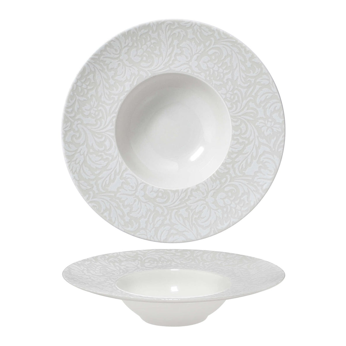 Saturnia Tiffany Piatto Pasta Porcellana Bianca 27,5 cm 6 Pezzi