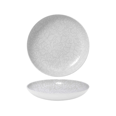 Saturnia Tiffany Piatto Fondo Porcellana Bianca 22 cm 12 Pezzi