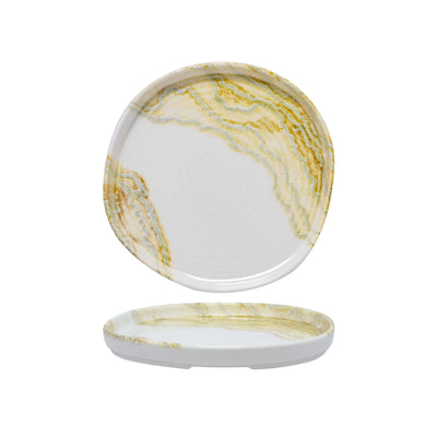 Churchill Tide Gold Piatto Piano Organic Impilabile Ceramica Ø21,7 cm 6 Pezzi