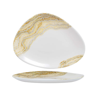 Churchill Tide Gold Vassoio Triangolare Ceramica 26,5 cm 12 Pezzi