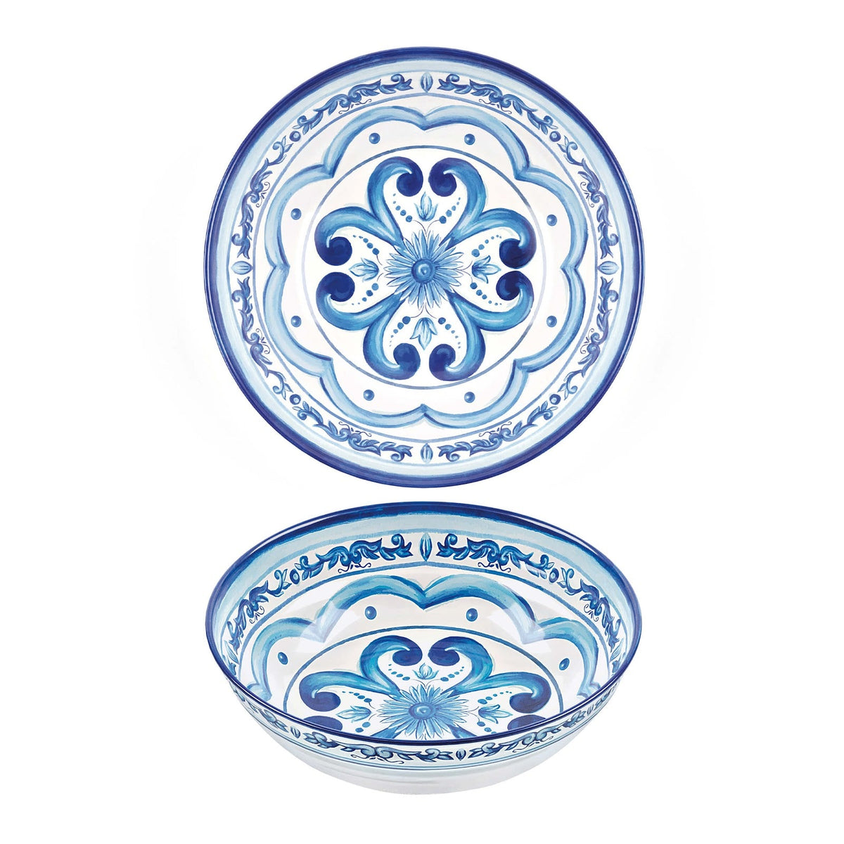 Blues Coppa Tonda in Melamina Ø 30 cm 2 Pezzi