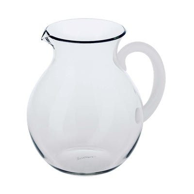 Dolcevita Balloon Caraffa Trasparente Manico Bianco 2 Litri 2 Pezzi