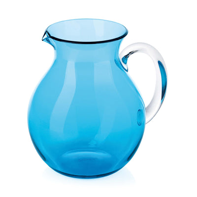 Dolcevita Balloon Caraffa Turchese Manico Trasparente 2 Litri 2 Pezzi