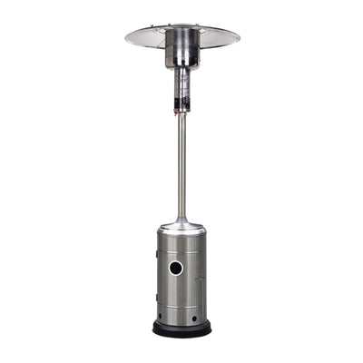 Patio Stufa a Gas da Esterno in Acciaio Inox con Ruote Ø 82 cm H 225 cm