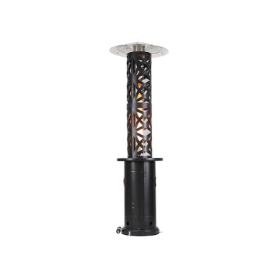 Arabesque Stufa a Gas da Esterno Nera con Ruote Ø 70 cm H 220 cm